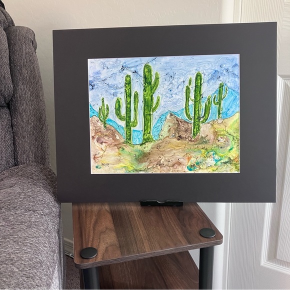 Semi Abstract Desert Landscape Watercolor Original Art Painting - Picture 16 of 16